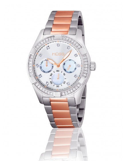 Stela Acero y Oro Rosa