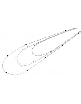 Gargantilla triple rodiada