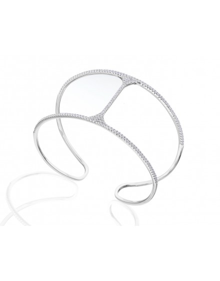 Pulsera I rígida rodiada