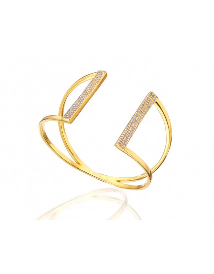 Pulsera abierta rígida vermeil