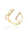 Pulsera abierta rígida vermeil