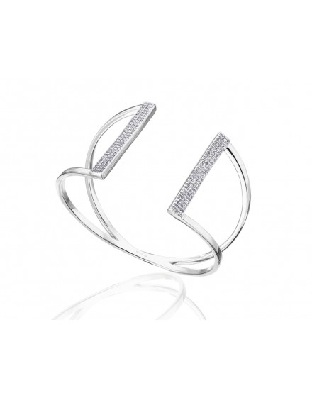 Pulsera abierta rígida rodiada