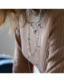 Gargantilla triple rodiada