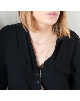 Gargantilla cuarzo rosa