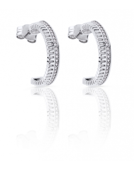 Pendientes circonitas borde galloneado